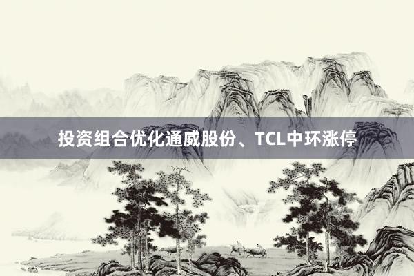 投资组合优化通威股份、TCL中环涨停