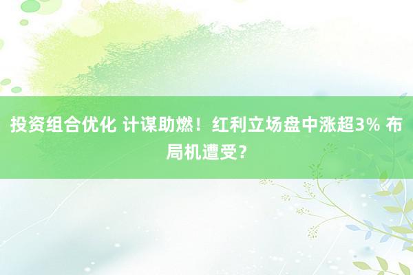 投资组合优化 计谋助燃！红利立场盘中涨超3% 布局机遭受？