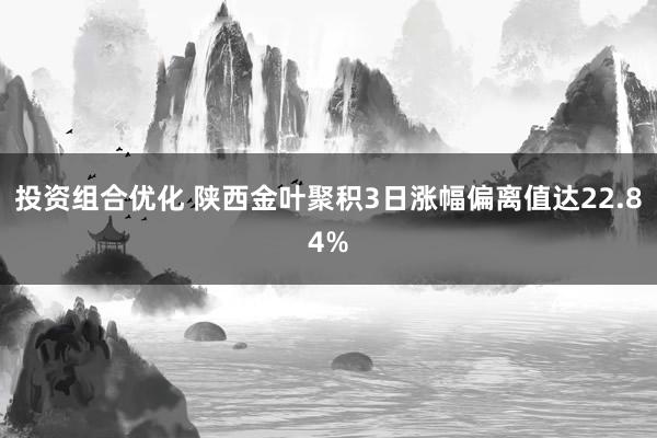 投资组合优化 陕西金叶聚积3日涨幅偏离值达22.84%