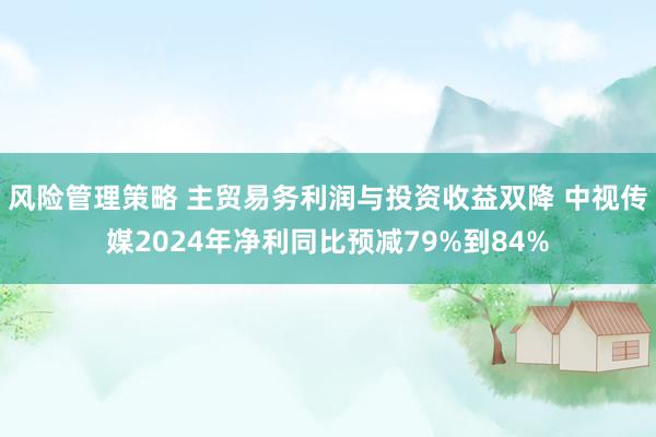 风险管理策略 主贸易务利润与投资收益双降 中视传媒2024年净利同比预减79%到84%