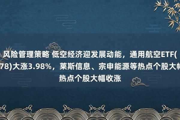 风险管理策略 低空经济迎发展动能，通用航空ETF(159378)大涨3.98%，莱斯信息、宗申能源等热点个股大幅收涨